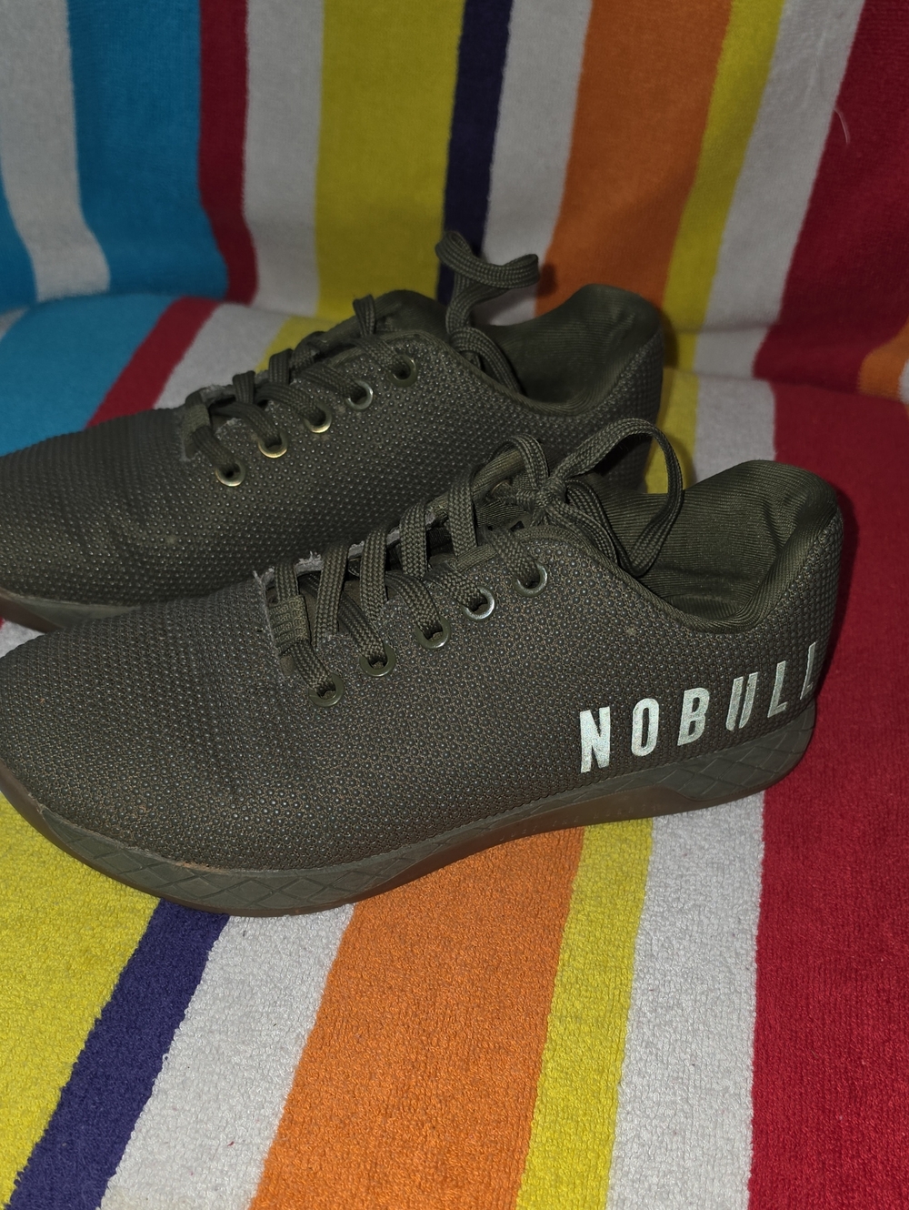 NOBULL Outwork Training Shoe  Gum Sole Olive / Tactical Green  M 6/ W 7.5 Unisex